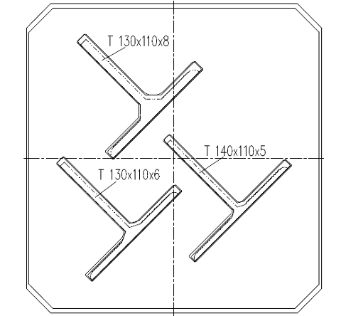 Special profile-steel blades with three cutting openings